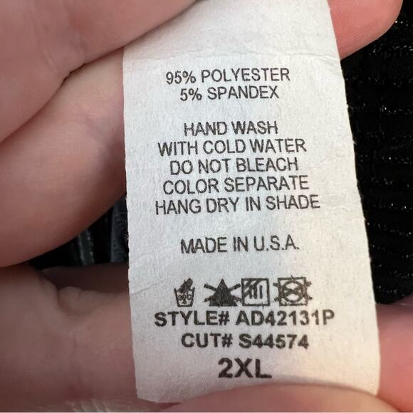 NWT Y2K Deb Auditions Black Sparkly Ribbed Dress 2X Plus Size Formal NOS - Picture 5 of 7